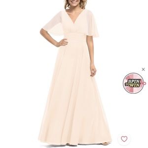 Azazie Pamela Pearl Pink Dress